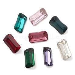 Spitze zurück & zurück plated Glas Strass Cabochons GLAA-B012-59B