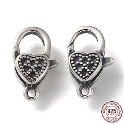 925 Karabinerverschluss aus thailändischem Sterlingsilber mit Strassen STER-D003-50AS