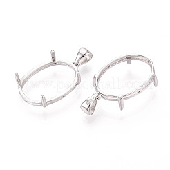925 Sterlingsilber Anhänger Claw Cabochon-Fassungen STER-N016-44C-P