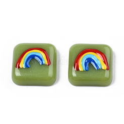 Undurchsichtige Harz-Email-Cabochons CRES-N031-033