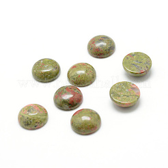 Natürliche Unakite Edelstein Cabochons G-T020-20mm-18
