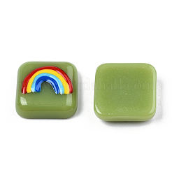 Undurchsichtige Harz-Email-Cabochons CRES-N031-033