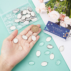 DIY-Kit zur Herstellung eines leeren ovalen Kuppelanhängers DIY-SC0023-04