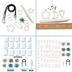 DIY UV / Epoxidharz Anhänger Halskette Herstellung Kits DIY-TA0008-72