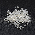 Natur kultivierten Süßwasser Perlen, kein Loch / ungekratzt, Runde, weiß, 0.8~1 mm