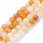Topazio naturale fili di perle di giada, tondo, 8mm, Foro: 1 mm, circa 48pcs/filo, 15.5 pollice