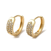 Серьги-кольца из латуни с микропаве из кубического циркония EJEW-L271-20KCG-03