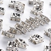 Латунные бусины разделители для поставки стразов RB-A013-8x8-01P-NF