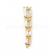 Verbindungsanhänger aus Messing mit kubischem Zirkonia-Pavé KK-G458-01G-05