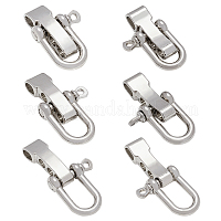 China Factory Brass Micro Pave Clear Cubic Zirconia D-Ring Anchor Shackle Clasps,  for Bracelets Making, Nickel Free 22x19.5x6mm, Hole: 1.2mm in bulk online 