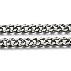 Cadenas de aluminio sin soldar, gunmetal, 11x8.4x2.2mm