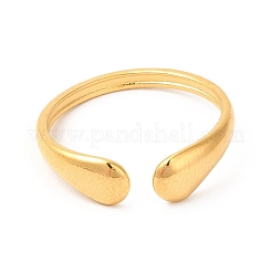 Bague de manchette ouverte en acier inoxydable 201 avec placage ionique (IP)&nbsp;RJEW-E063-44G