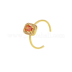 Eleganti anelli a polsino in acciaio inossidabile 304 con pavé di zirconi cubici per donna&nbsp;PN1214-5