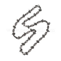 Vintage-Halsketten aus ovalen Gliederketten aus Edelstahl 304&nbsp;NJEW-C115-05AS