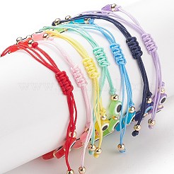 7pcs 7 Stil Harz böser Blick geflochtene Perlenarmbänder Set&nbsp;BJEW-JB08810