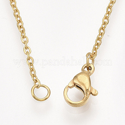 201 collares colgantes de acero inoxidable&nbsp;NJEW-T009-JN084-2-45