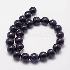 Synthetische blauen goldstone Perlen Stränge&nbsp;G-N0178-03-12mm