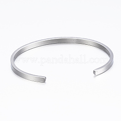 Bracelets manchettes inspirants en acier inoxydable 304&nbsp;BJEW-K173-14P