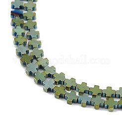 Fili di perline di ematite sintetica non magnetica elettrolitica&nbsp;G-J211-A07-01
