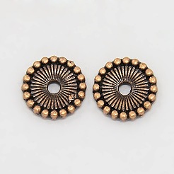 Perline distanziali disco in lega stile tibetano&nbsp;TIBEB-LF9286Y-M-A-NR