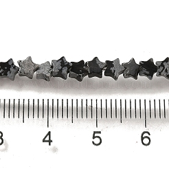 Naturschneeflocke Obsidian Perlen Stränge&nbsp;G-G085-B37-01