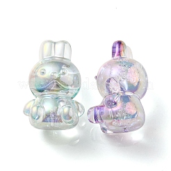 UV-Beschichtung Regenbogen schillernde transparente Acrylblasenperlen&nbsp;OACR-C007-02