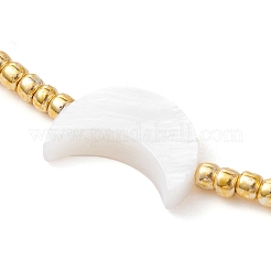 Armbänder aus geflochtenen Naturperlen und Saatperlen&nbsp;BJEW-JB09722
