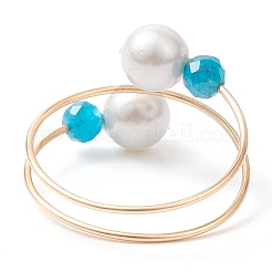 Fingerringe aus runder Muschelperle&nbsp;RJEW-JR00765