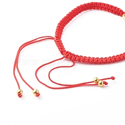 Pulseras de cuentas trenzadas con hilo de nailon ajustable hecho a mano&nbsp;BJEW-JB06482