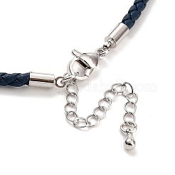 Geflochtene runde Kunstlederarmbänder herstellen&nbsp;BJEW-H610-01P-14
