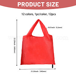 12 sac fourre-tout pliable en tissu Oxford de 12 couleurs pour supermarché&nbsp;ABAG-GL0001-05