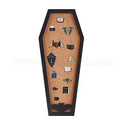 Sarg mit Fledermaus Wand montiert Brosche Schmuck Display Kork Tablett&nbsp;AJEW-WH0475-45E