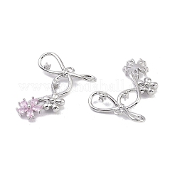 Pendentifs avec zircon cubiques à micro-pavés en laiton&nbsp;KK-K351-30P