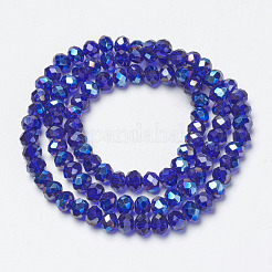 Chapelets de perles en verre électroplaqué&nbsp;EGLA-A034-T4mm-I07