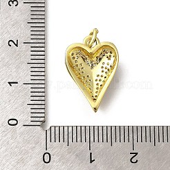 Pendentifs en émail de zircone cubique transparente en laiton micro pavé&nbsp;KK-M297-15G