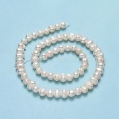 Fili di perle di perle d'acqua dolce coltivate naturali&nbsp;PEAR-F018-17D-02