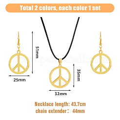 Peace-Zeichen-Schmuckset&nbsp;SJEW-FI0001-23