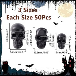 150 Stück Halloween-Totenkopffigur aus Kunststoff im 3-Stil&nbsp;KY-AR0001-27