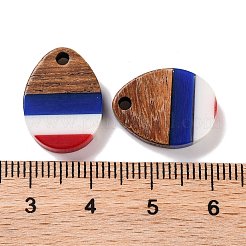 Colgantes de madera de nogal y resina a rayas opacas del día de la independencia&nbsp;RESI-U010-01C