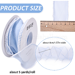 1 Rolle 5 Yards ABS-Netzband mit Perlenrand zur Herstellung von Schleifen&nbsp;OCOR-YW0001-13A
