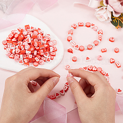Valentinstag-Thema 300 Stück handgemachte Polymer Clay Perlen&nbsp;CLAY-SP0001-01C
