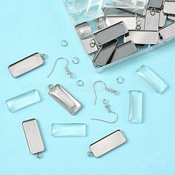 Kits para hacer aretes colgantes rectangulares&nbsp;DIY-FS0009-20