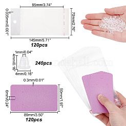 120 porte-cartes en papier kraft vierge pour boucles d'oreilles&nbsp;DIY-PH0009-96A