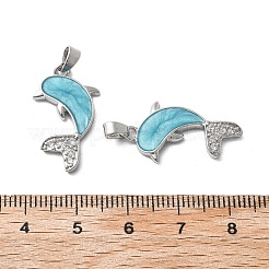 Micro pavé de zircone cubique en laiton avec pendentifs en émail&nbsp;KK-Z103-08P-02