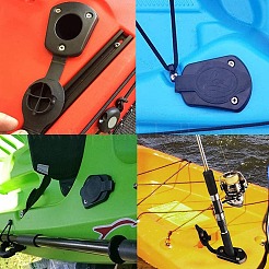 Portacanne per barche da pesca da incasso in plastica da ponte per kayak&nbsp;FIND-WH0057-01