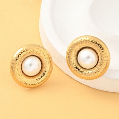 Ohrstecker aus 304 Edelstahl und Kunststoff&nbsp;EJEW-D309-02G