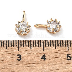 Pendenti in zirconi cubici trasparenti in micro pavè di ottone&nbsp;KK-B172-17G