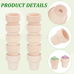 12 Stück Miniatur-Holzvase als Ornament&nbsp;DIY-GF0014-36