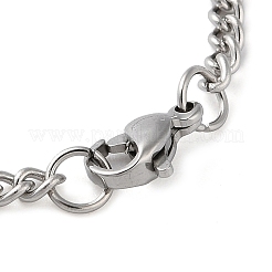 Colliers avec pendentifs en chaîne gourmette en acier inoxydable 304 anti-ternissement&nbsp;LS-NJEW-H034-01P