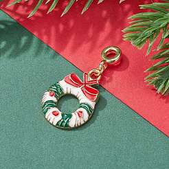 Pendenti dello smalto della lega di Natale&nbsp;PALLOY-JF00709-03
